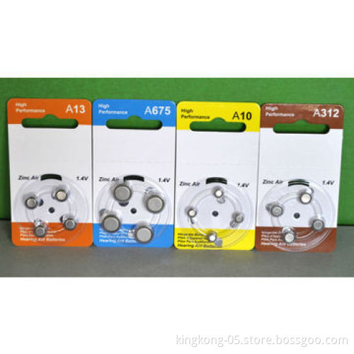 Zinc Air Hearing-aid battery, A312 1.4V, 170mAh